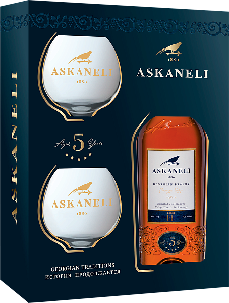 Askaneli 5 y.o. (gift box+2 glasses), 0.5 л в Москве