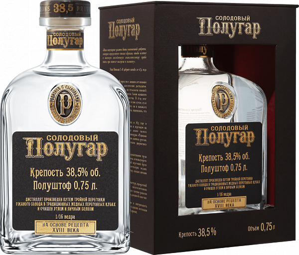 Дистиллят Polugar Single Malt Rye (Подарочная упаковка), 0.75 л в Москве