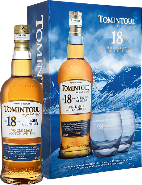 Виски Tomintoul Speyside Glenlivet Single Malt Whisky 18 y.o. (Подарочная упаковка), 0.7 л в Москве