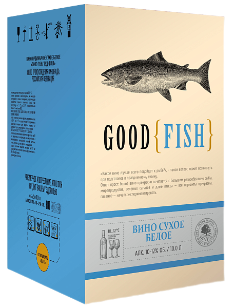 Вино Good Fish White Dry, 10 л в Москве